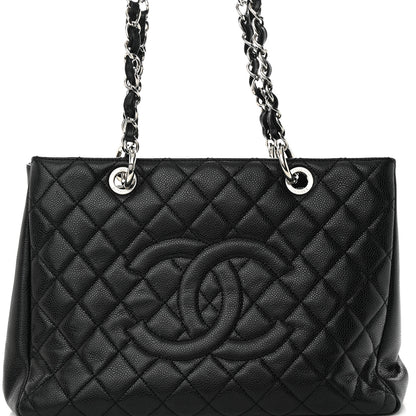 Chanel Caviar Quilted Grand Shopping Tote GST Black 8 of 13