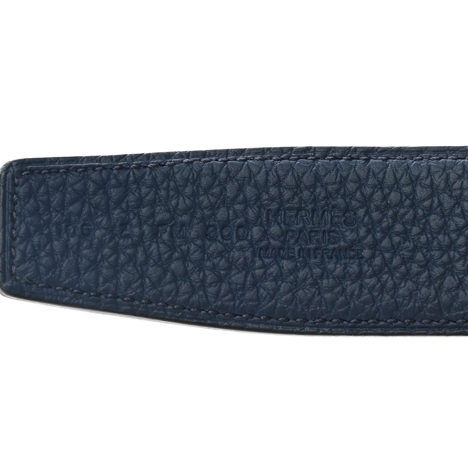 Hermes 135 Togo 32mm Matte H Belt 105 Black Bleu De Prusse 4 of 6