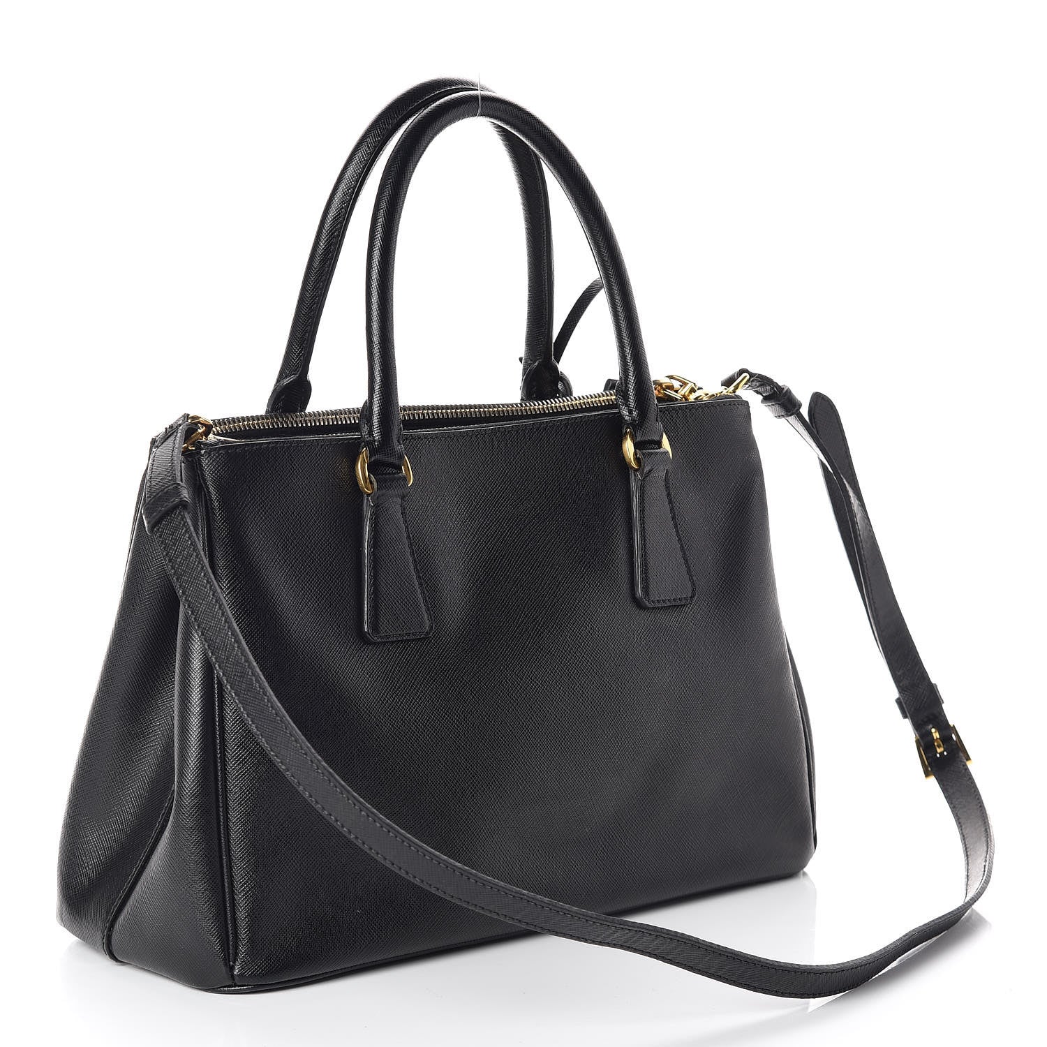 Prada Saffiano Small Galleria Double Zip Tote Black 3 of 9
