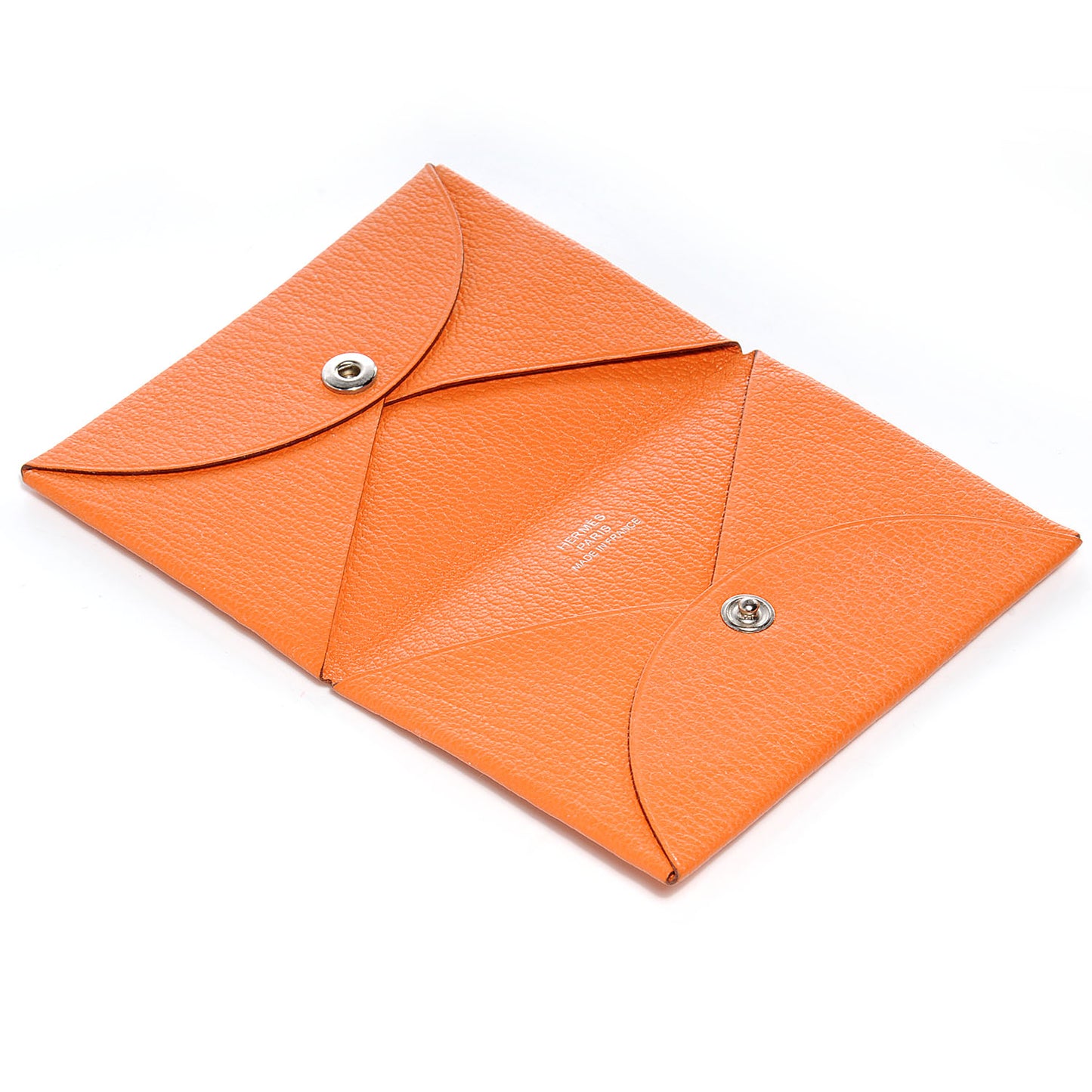 Chevre Calvi Card Case Orange
