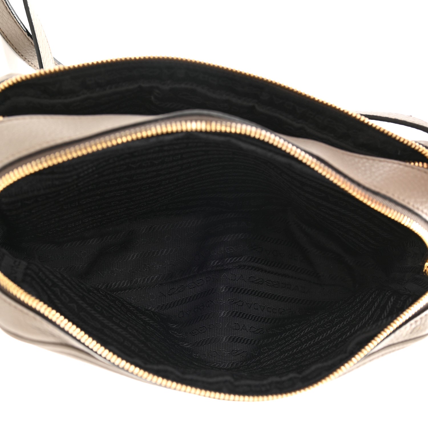 Prada Vitello Daino Medium Double Zip Shoulder Bag Argilla 6 of 14