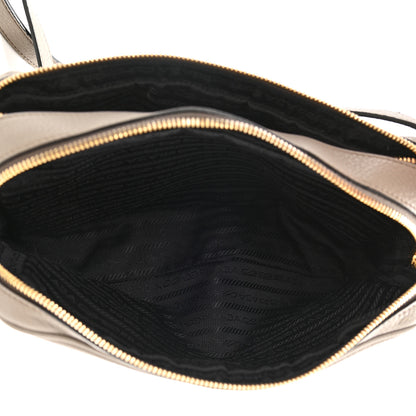 Prada Vitello Daino Medium Double Zip Shoulder Bag Argilla 6 of 14