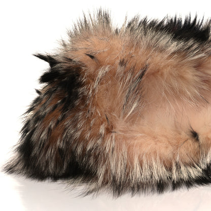 Fendi Metallic Nappa Fox Fur Mini Peekaboo Iconic Satchel Brown Multicolor 8 of 9