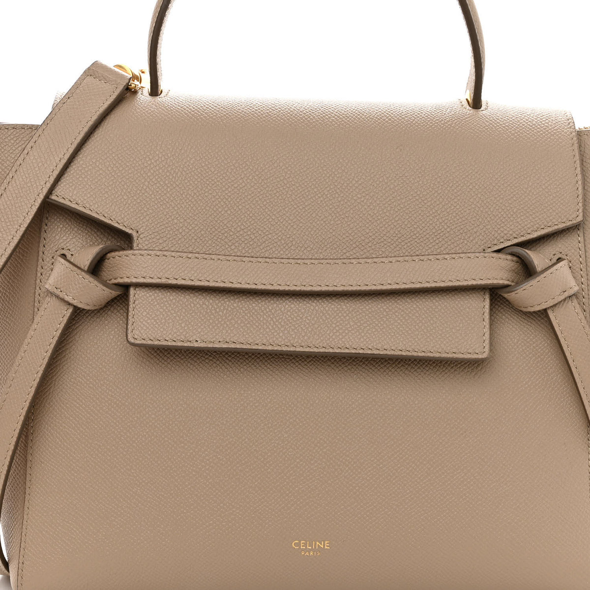Grained Calfskin Micro Belt Bag Light Taupe