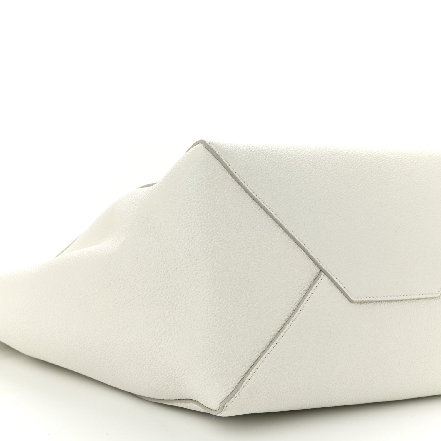 Celine Soft Grained Calfskin Small Belt Cabas Phantom White 10 of 11