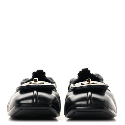 Chanel Lambskin CC Turnlock Ballerina Flats 39.5 Black 3 of 10