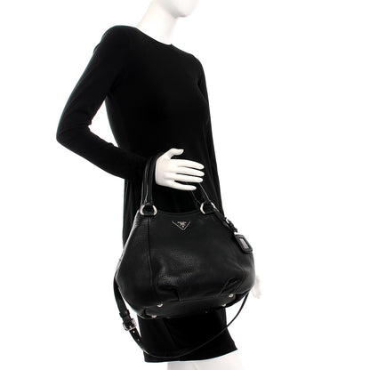 Prada Vitello Daino Tote Nero Black 3 of 9
