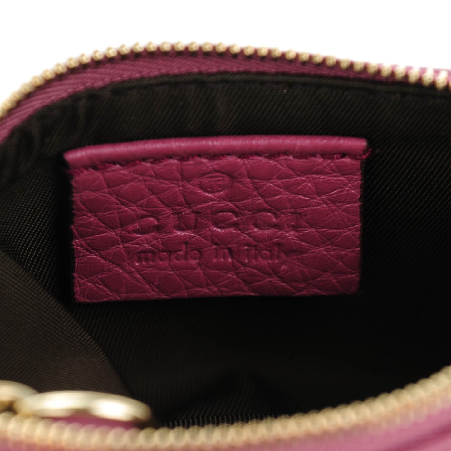 Pebbled Calfskin Soho Key Case Peonia Flower