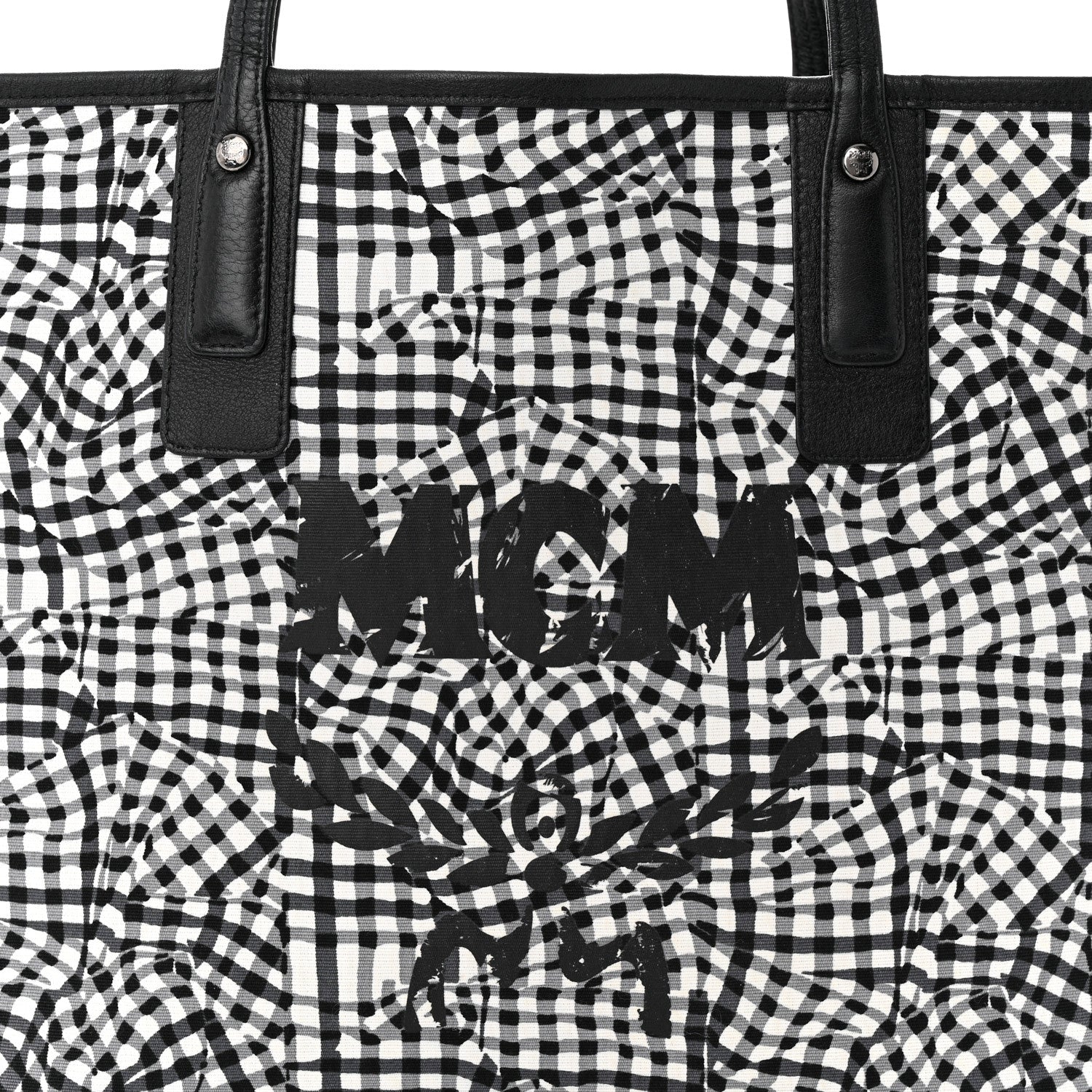 MCM Visetos Medium Liz Reversible Shopper Tote Black 10 of 17