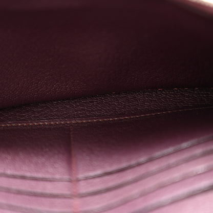 Hermes Chevre Mysore Kelly Longue Wallet Raisin 6 of 13