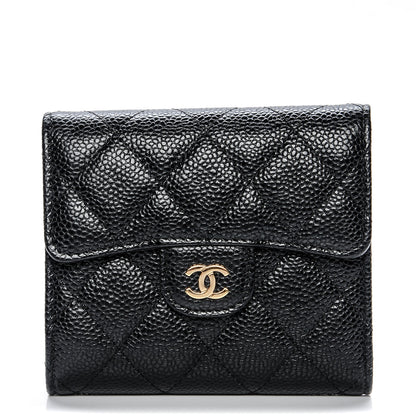 Chanel Caviar Quilted Compact Flap Wallet Black 1 of 8