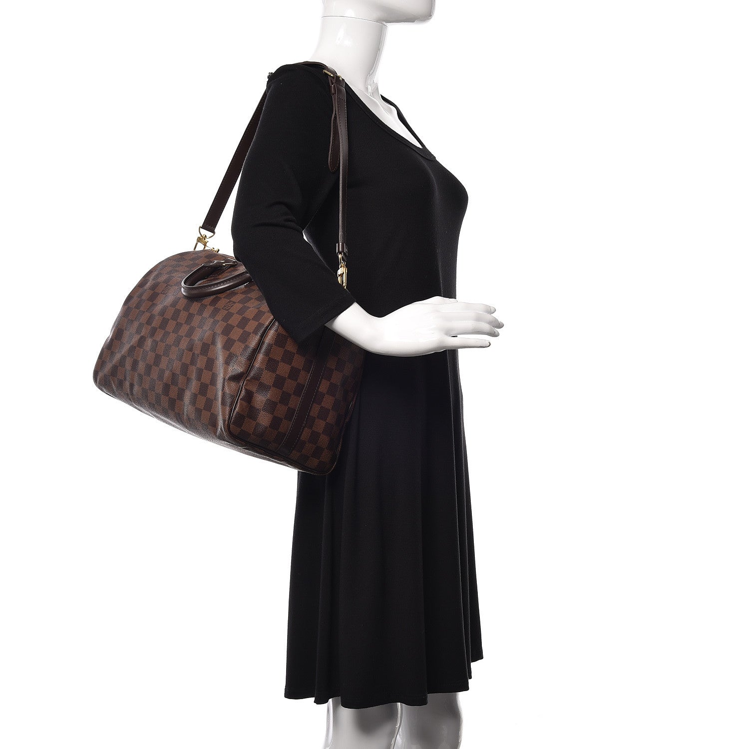 Louis Vuitton Damier Ebene Speedy Bandouliere 35 2 of 14
