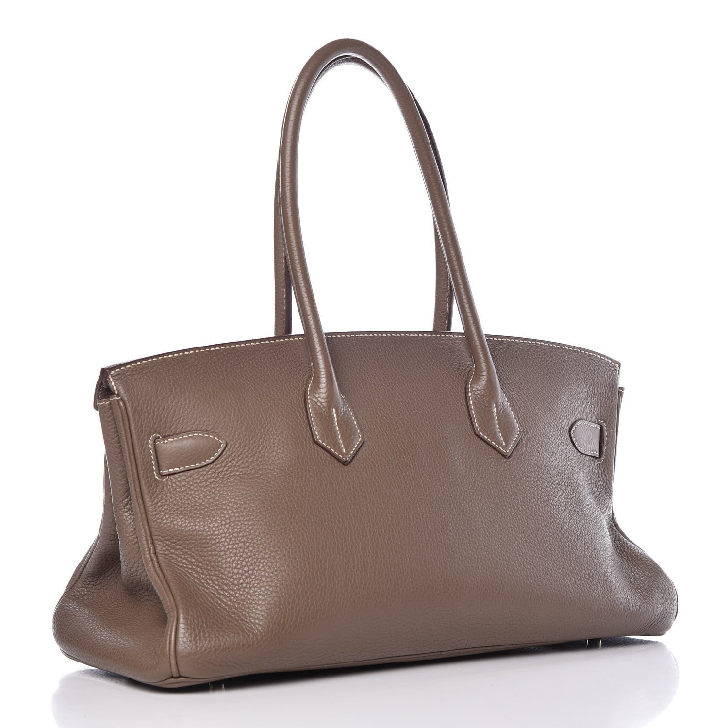 Hermes Taurillon Clemence JPG Shoulder Birkin II 42 Etoupe 3 of 37