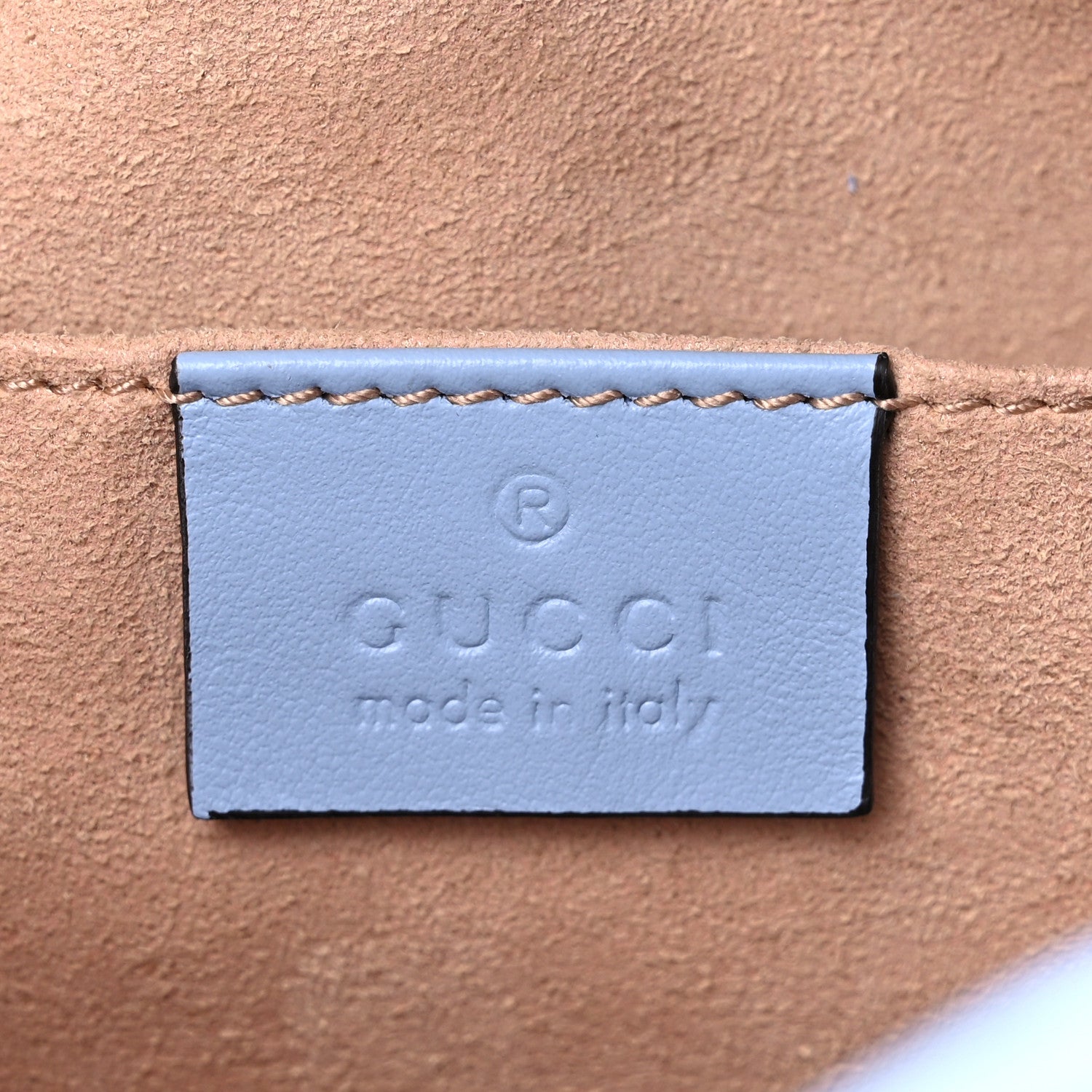 Gucci Calfskin Matelasse Small GG Marmont Chain Shoulder Bag Porcelain Light Blue 6 of 12