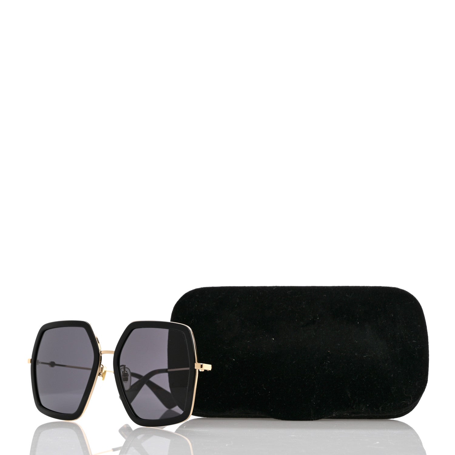 Gucci Acetate Oversize Square Frame GG0106S Sunglasses Black 9 of 9