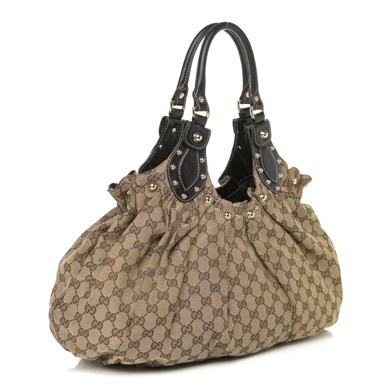 Gucci Monogram Studded Pelham Tote Dark Brown 3 of 23