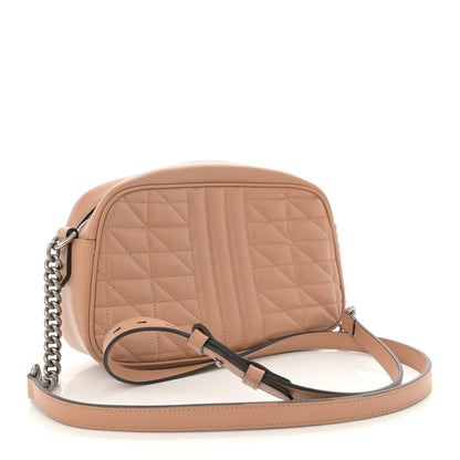 Gucci Calfskin Matelasse Aria Small GG Marmont Chain Shoulder Bag Camelia 3 of 17
