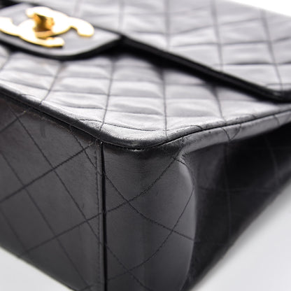 Chanel Lambskin Quilted XL Jumbo Single Flap Black 14 of 19