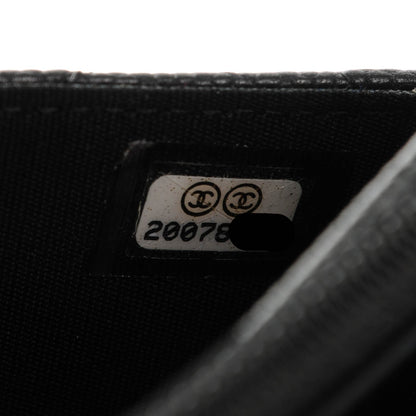 Chanel Caviar Quilted Boy Wallet On Chain WOC Black 8 of 8