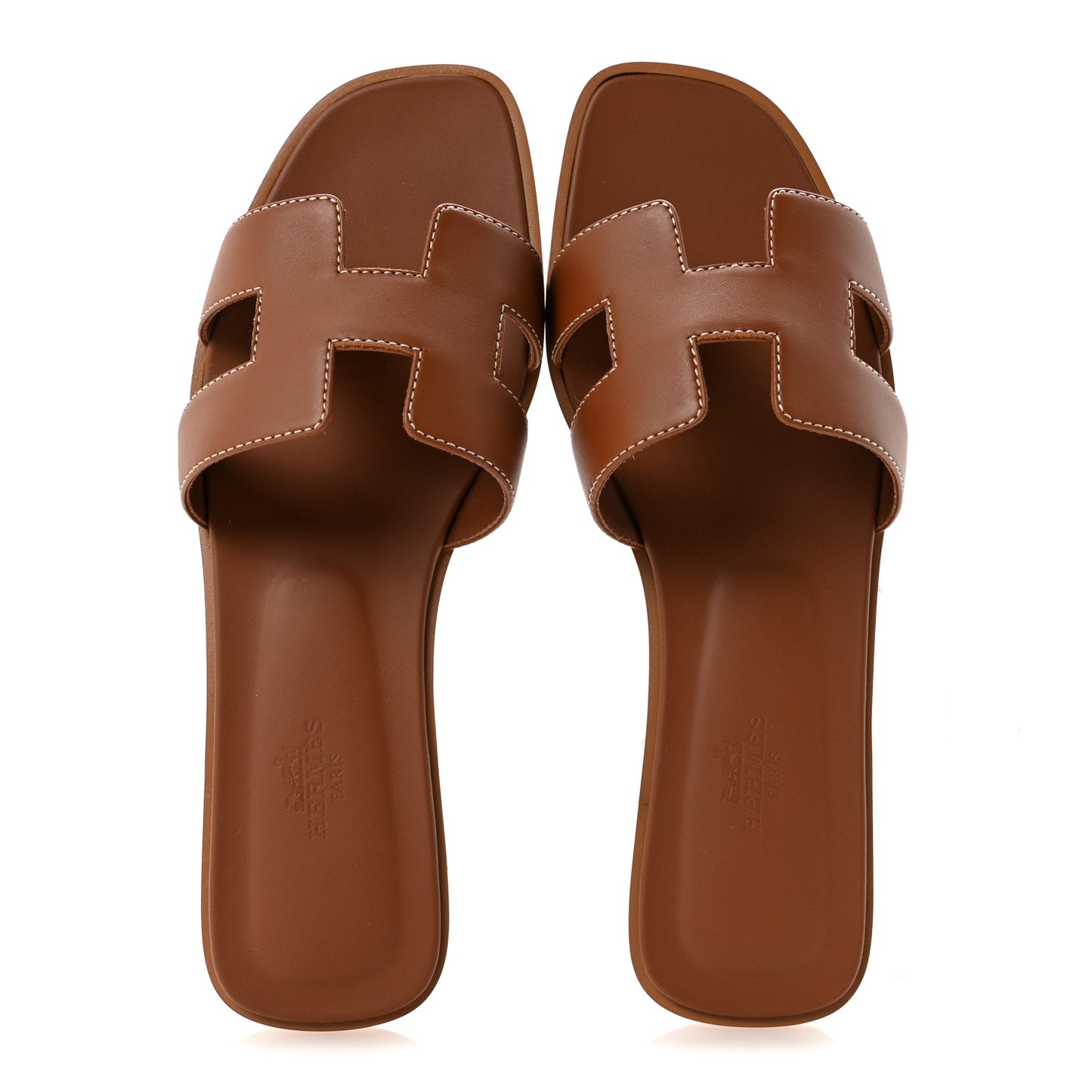 Box Calfskin Oran Sandals 38 Gold