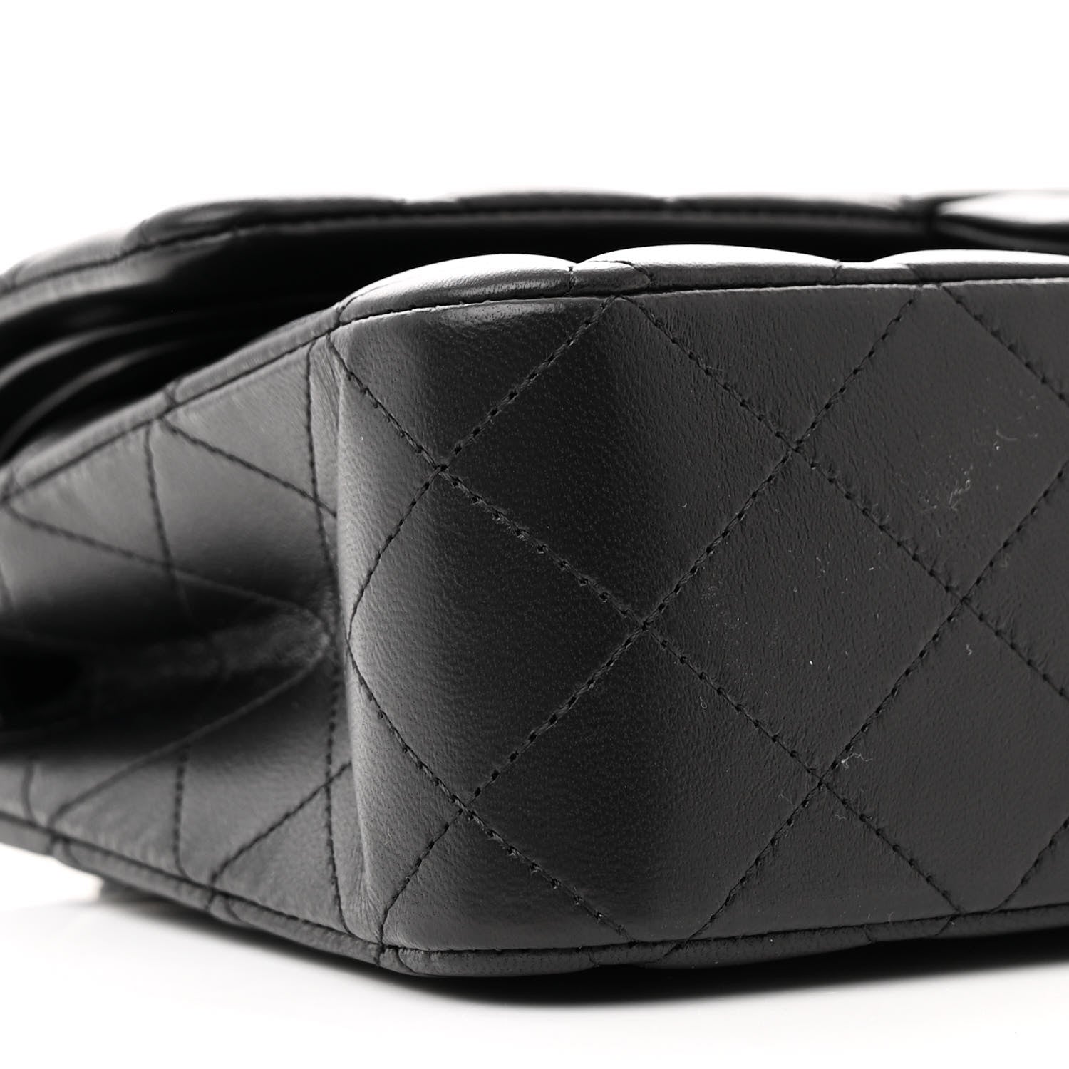 Chanel Lambskin Quilted Medium Double Flap So Black 9 of 13