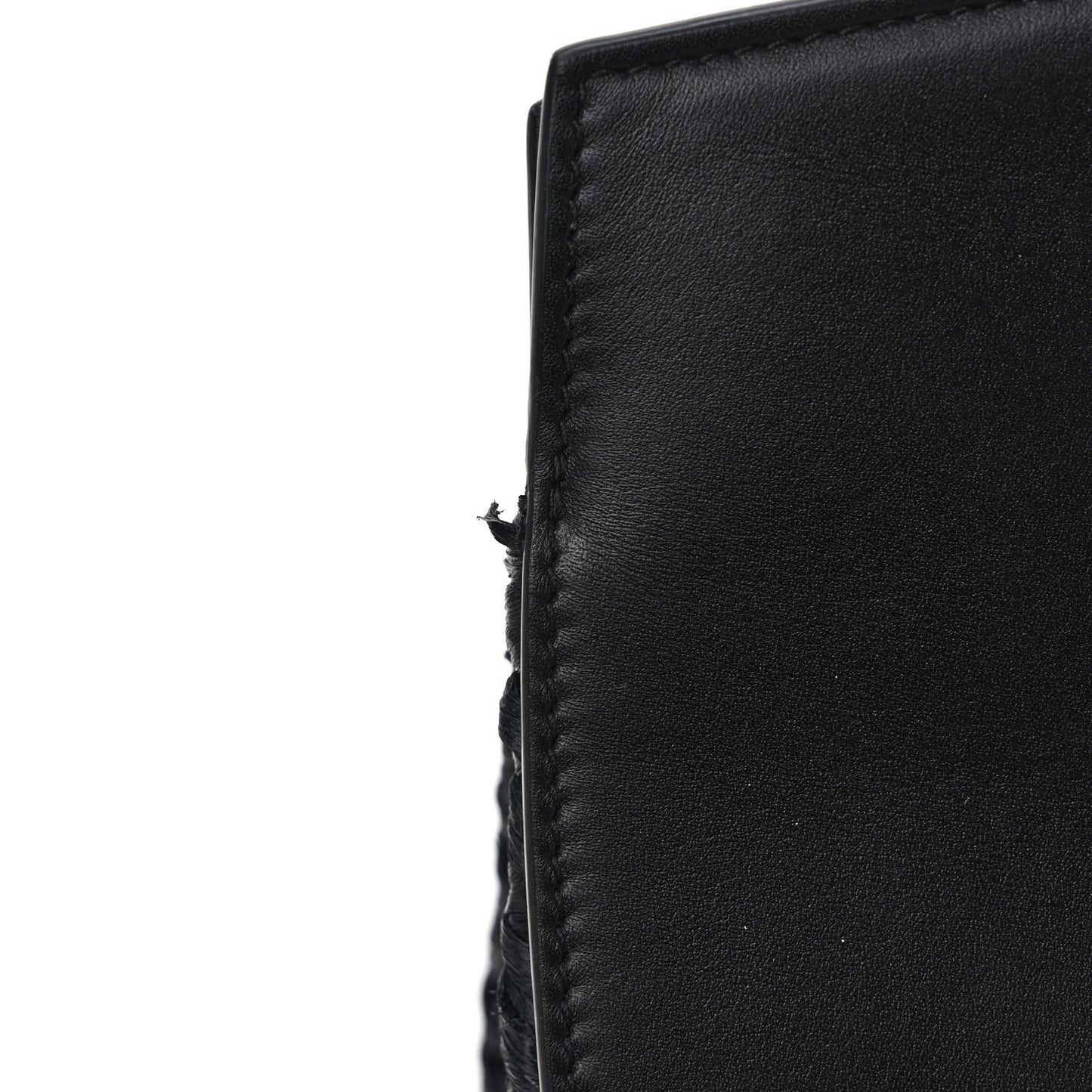 Calfskin Woven Small Studio Top Handle Bag Black