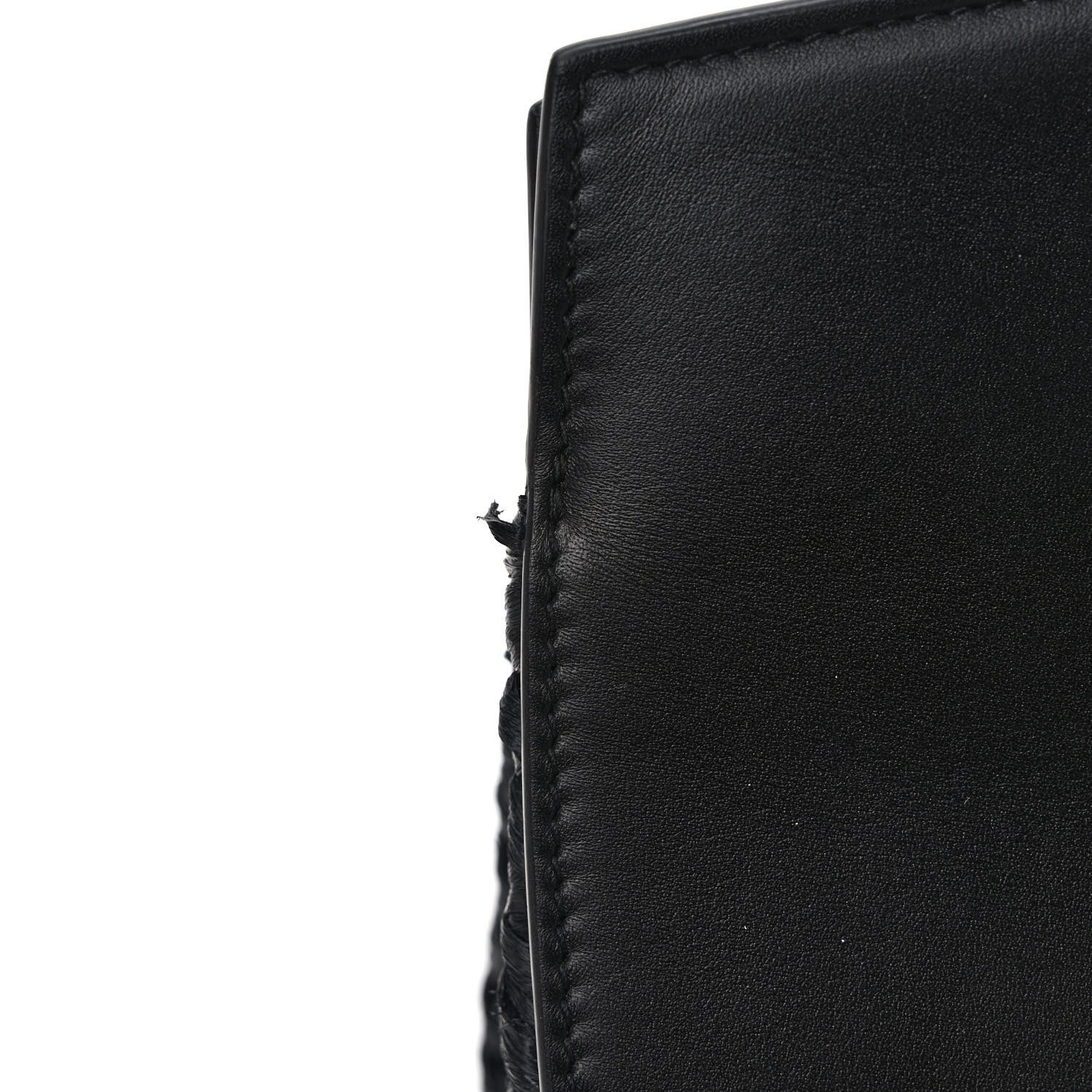 Salvatore Ferragamo Calfskin Woven Small Studio Top Handle Bag Black 11 of 11