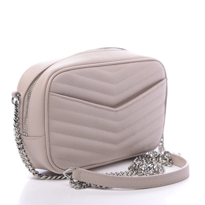 Saint Laurent Grain De Poudre Matelasse Monogram Mini Lou Camera Bag Marble Pink 3 of 11