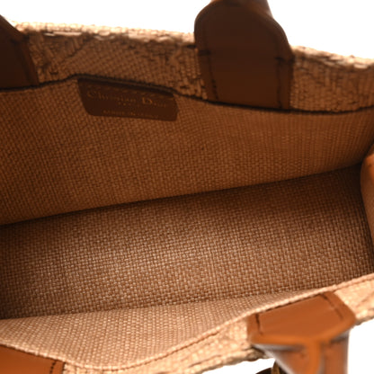 Christian Dior Raffia Cannage Mini Dior Book Tote Beige 5 of 9