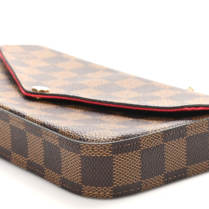Louis Vuitton Damier Ebene Pochette Felicie Chain Wallet 10 of 11