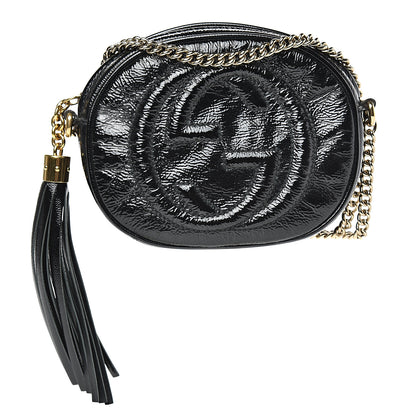Gucci Patent Mini Soho Chain Bag Black 1 of 10