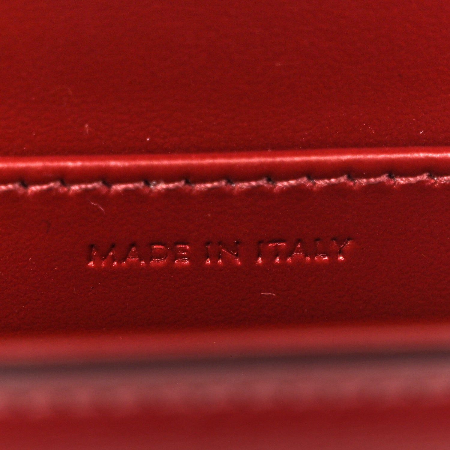 Celine Shiny Calfskin Mini Chain Claude Burgundy 7 of 11