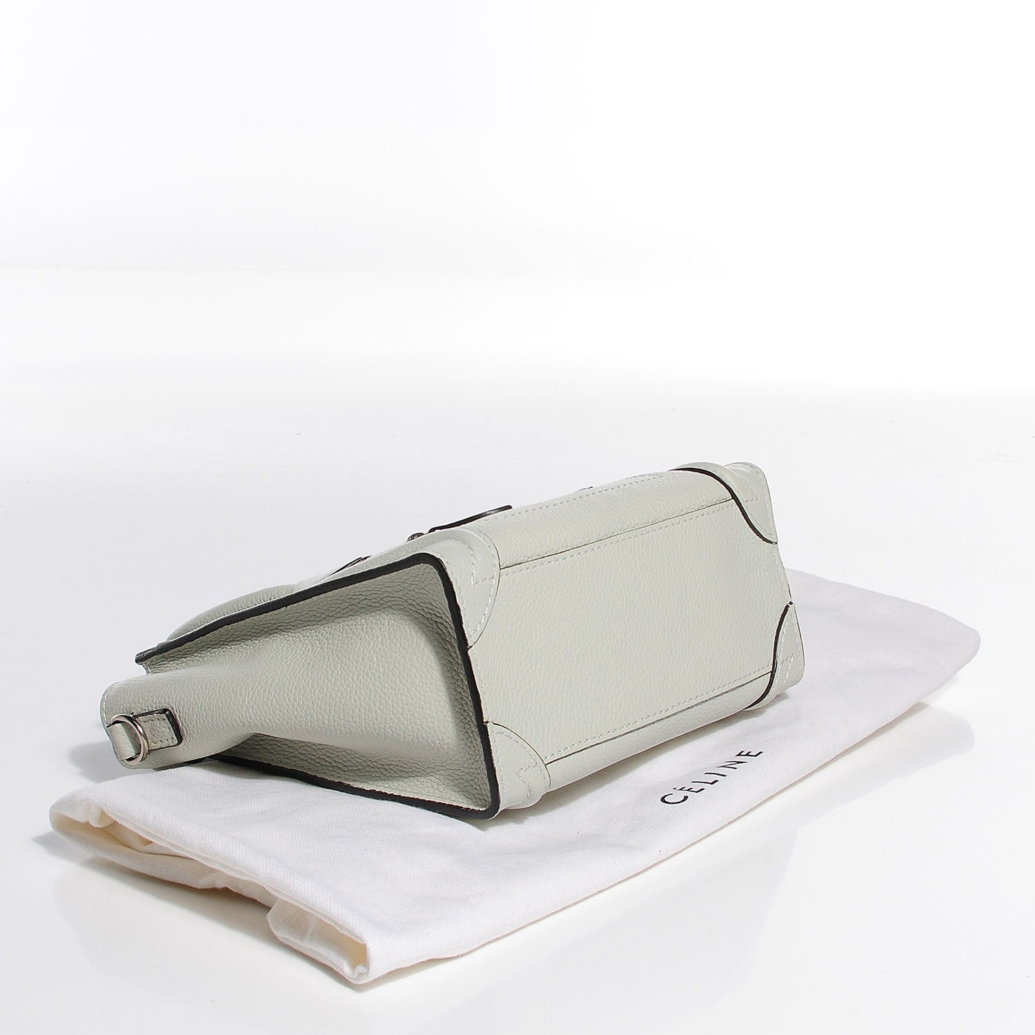 Celine Drummed Calfskin Nano Luggage Lune 4 of 8