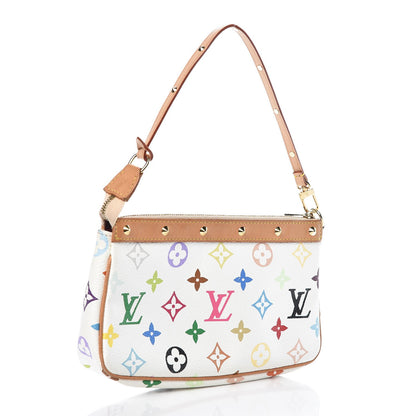 Louis Vuitton Monogram Multicolor Pochette Accessories White 3 of 10