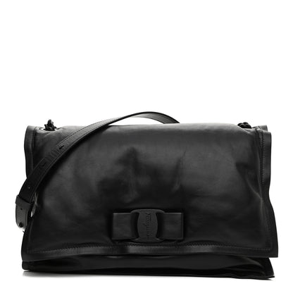Salvatore Ferragamo Calfskin Medium Viva Bow Shoulder Bag Black 1 of 13