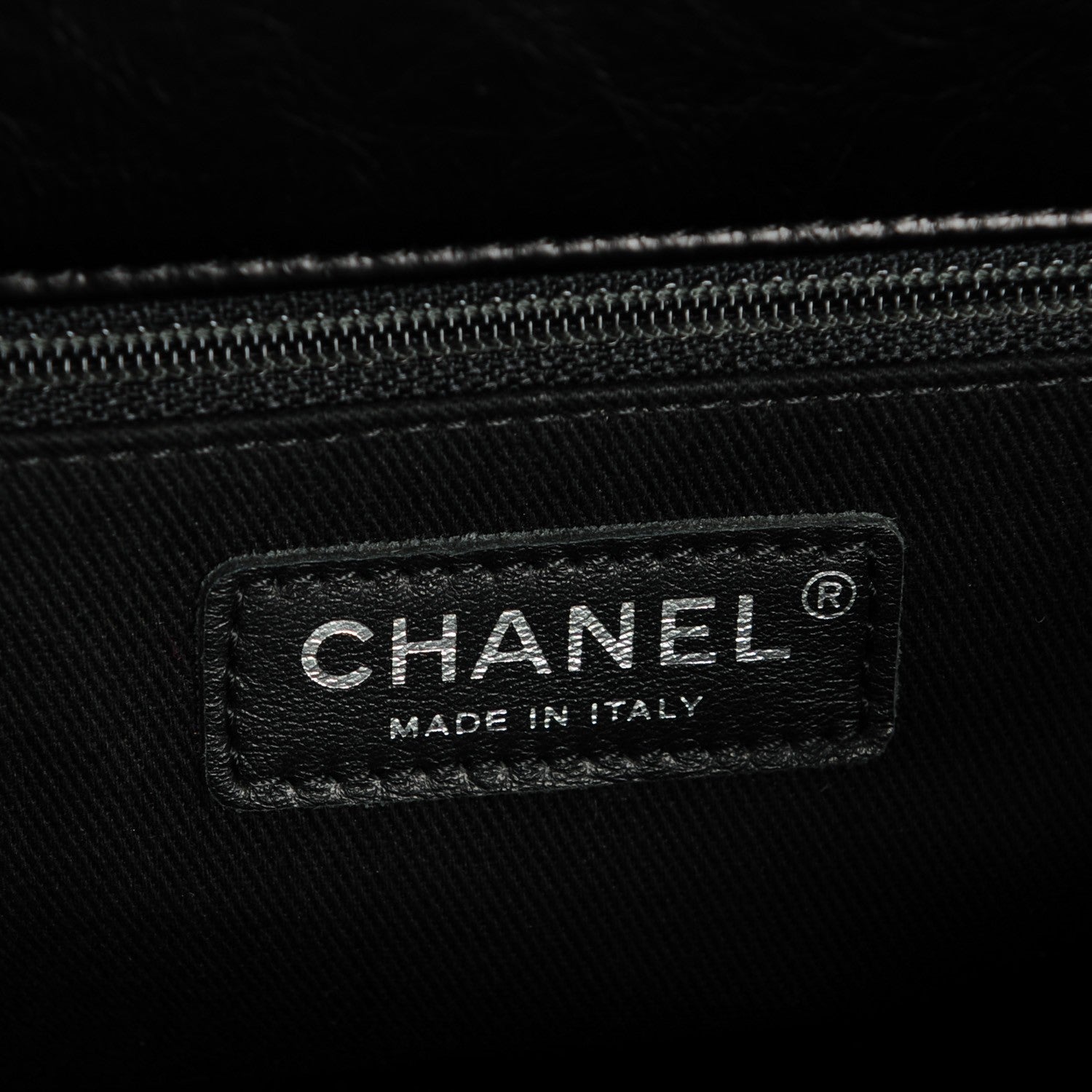 Chanel Glazed Calfskin Quilted Small CC Delivery Tote Black 7 of 8