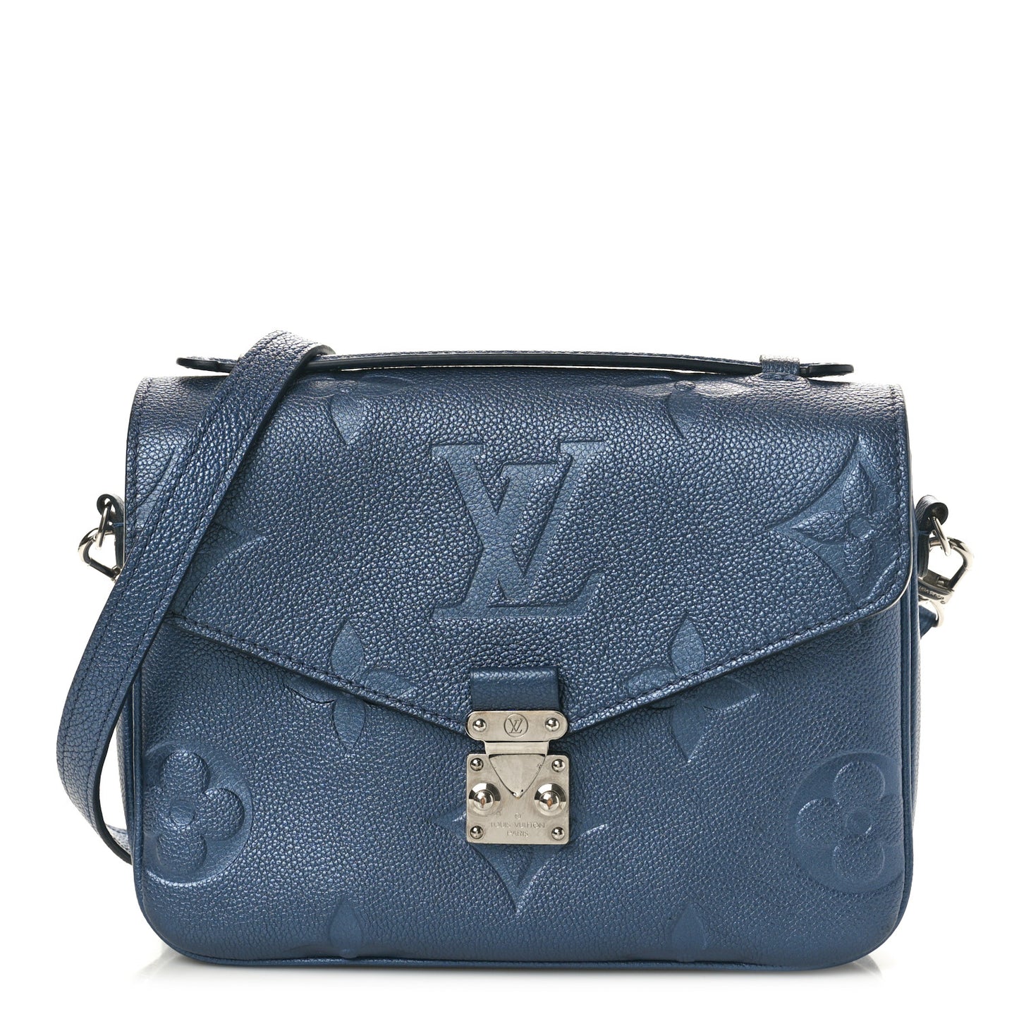 Metallic Empreinte Monogram Giant Pochette Metis Navy Nacre