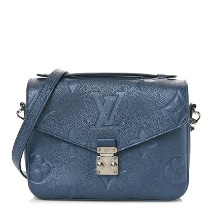 Louis Vuitton Metallic Empreinte Monogram Giant Pochette Metis Navy Nacre 1 of 9