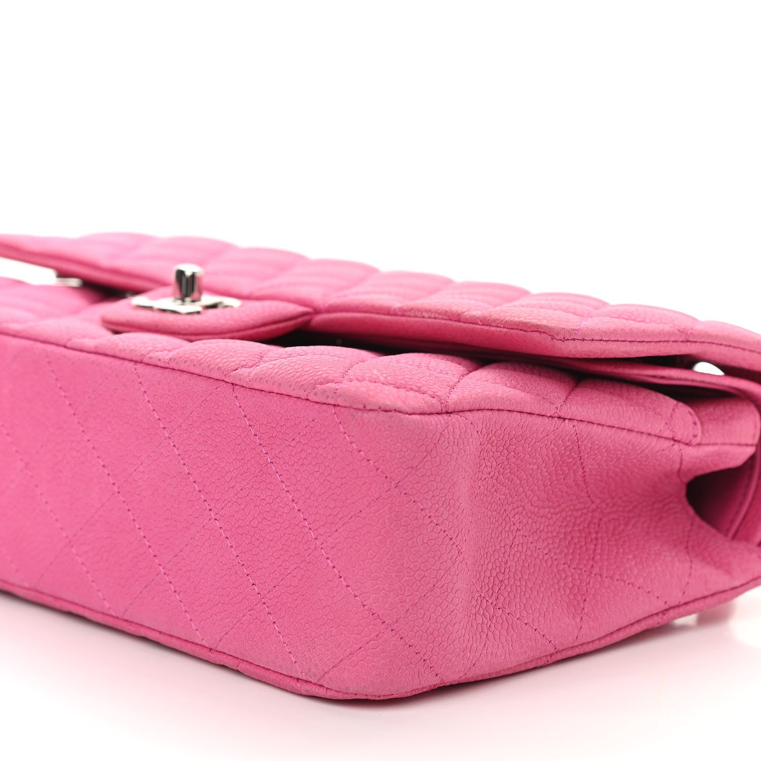 Chanel Iridescent Caviar Quilted Medium Double Flap Pink 8 of 13