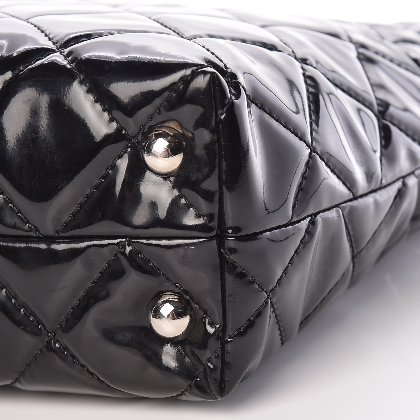 Vinyl Quilted In The Business North South Tote Black