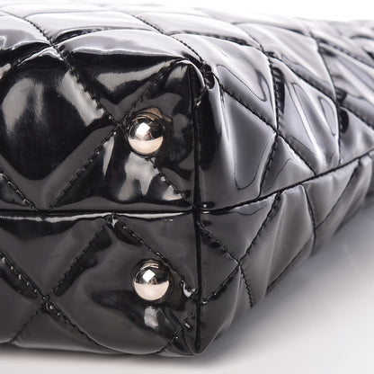 Chanel Vinyl Quilted In The Business North South Tote Black 9 of 9