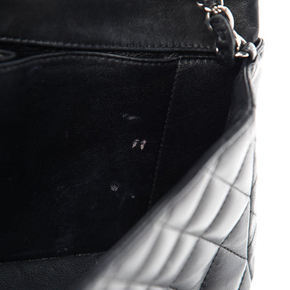 Chanel Lambskin Quilted East West Flap Black 9 of 12