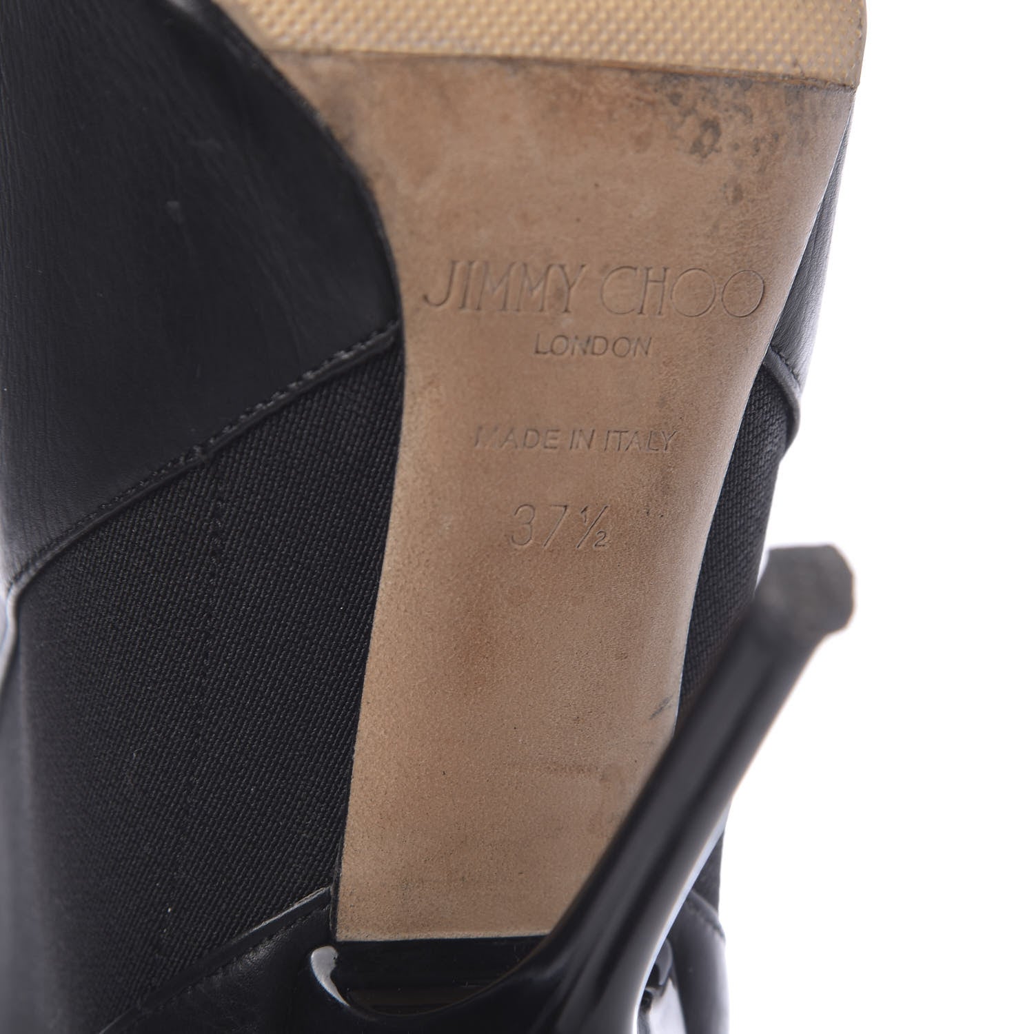 Jimmy Choo Grained Calfskin Ankle Boots 37.5 Black 7 of 7