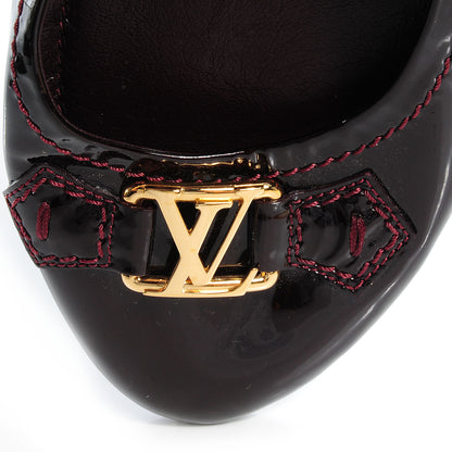 Louis Vuitton Patent Oxford Ballerina Flats Amarante Size 42 8 of 9