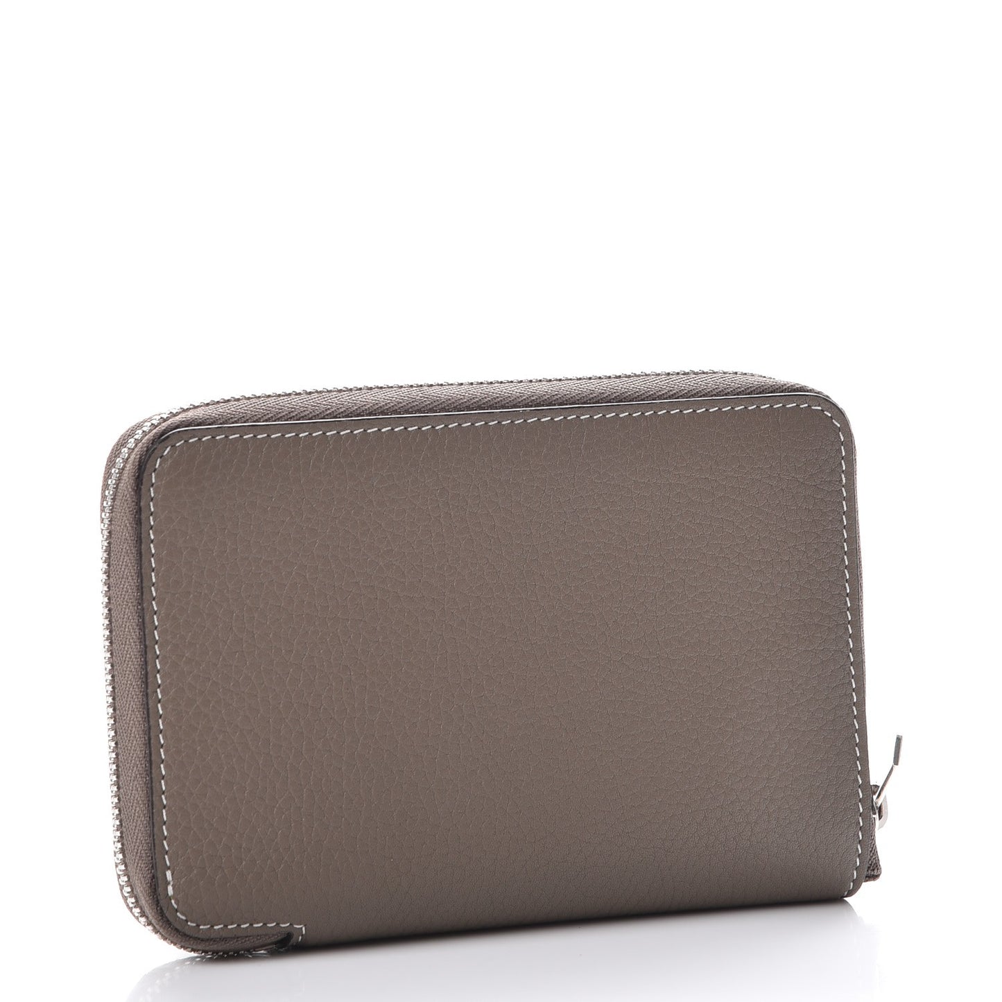 Drummed Calfskin Zip Around Multifunction Wallet Souris