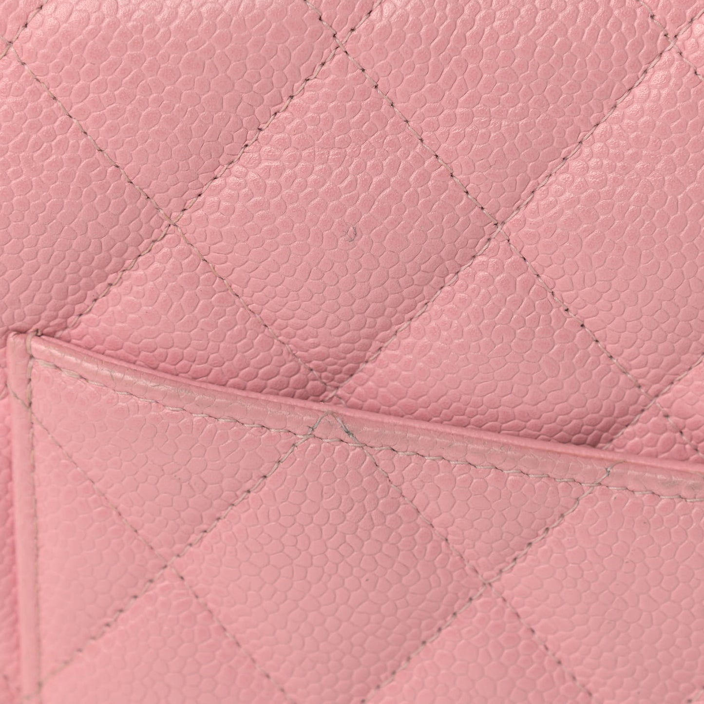 Caviar Quilted Jumbo Single Flap Pink