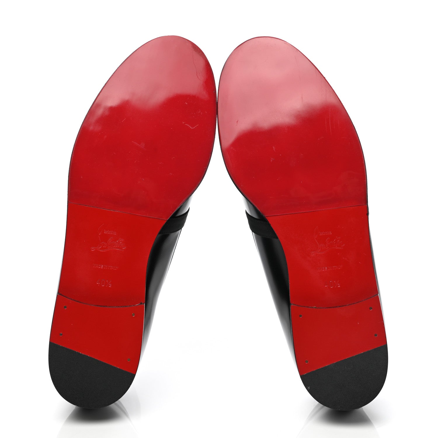 Christian Louboutin Calfskin Abrasivato Regalito Loafers 40.5 Black 5 of 10
