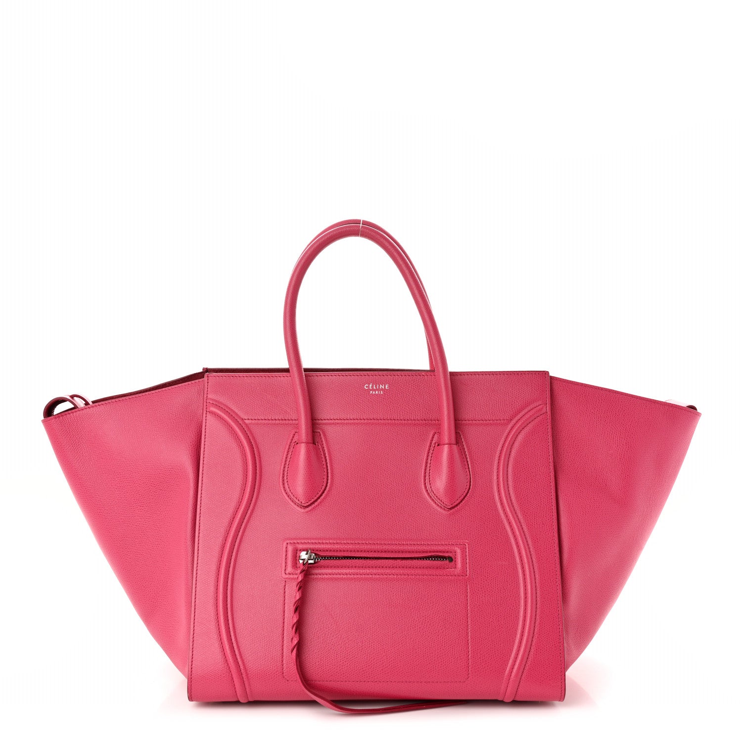 Celine Grained Calfskin Medium Phantom Luggage Fuchsia 1 of 14