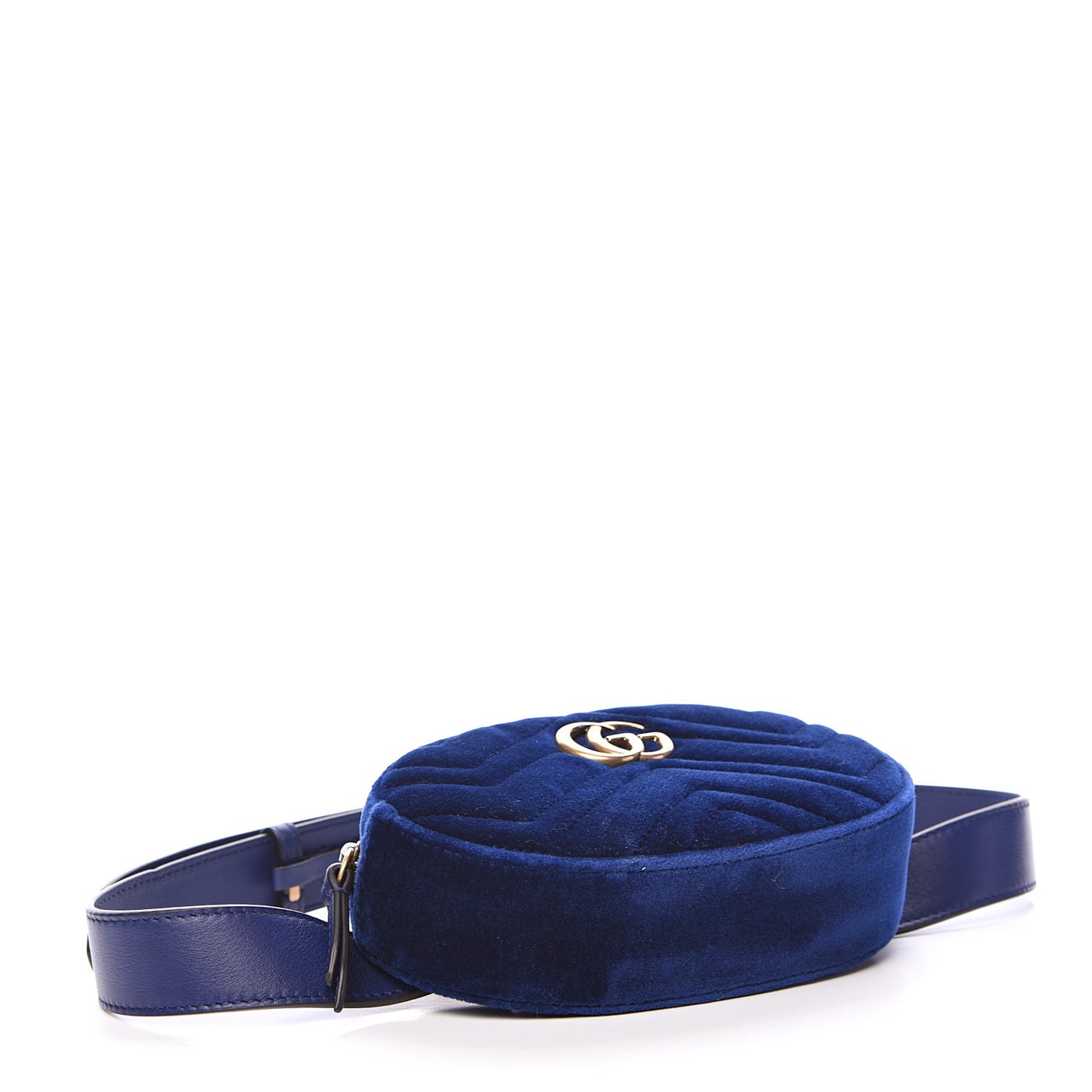 Velvet Matelasse GG Marmont Belt Bag 85 34 Cobalt Blue