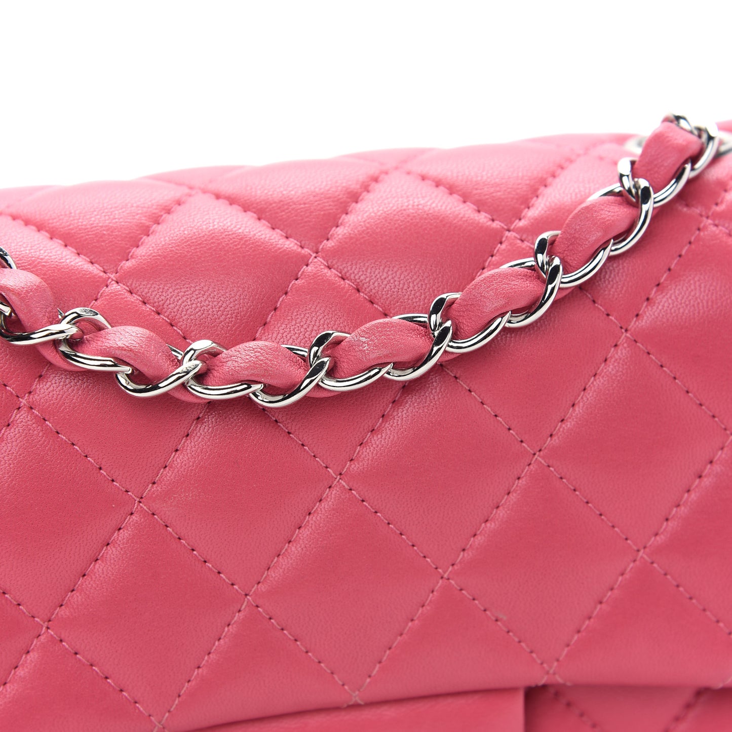 Lambskin Quilted Mini Square Flap Pink